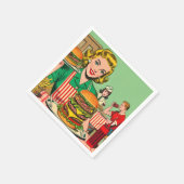 Serviette En Papier Burger Retro (Coin)