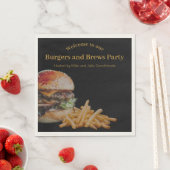 Serviette En Papier Burgers et Brews Party (En situation)