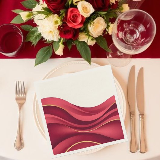 Serviette En Papier Burgundy