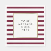 Serviette En Papier Burgundy classique Faux Gold Foil (Devant)