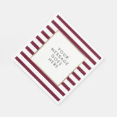 Serviette En Papier Burgundy classique Faux Gold Foil (Coin)