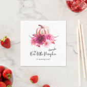 Serviette En Papier Burgundy et Blush Automne Automne Citrouille Anniv (En situation)