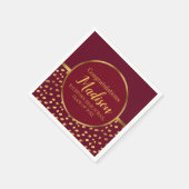 Serviette En Papier Burgundy et Gold Graduation Party (Coin)