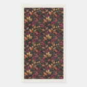 Serviette En Papier Burgundy Gold Black Aquarelle Botaniques Florales (Devant)