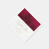 Serviette En Papier Burgundy Passion Enterrement de Vie (Coin)