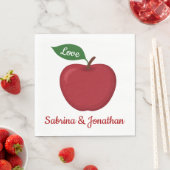 Serviette En Papier Burgundy Red Apple Love Mariage de automne Party P (En situation)