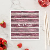 Serviette En Papier Burgundy Rouge Rose Rose Gold Parties scintillant  (En situation)