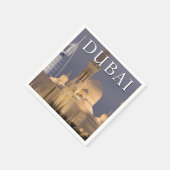 Serviette En Papier Burj al Arab | Mosquée en soirée Dubaï (Coin)