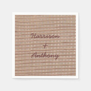 Serviette En Papier Burlap Artistique Mariage personnalisé serviettes