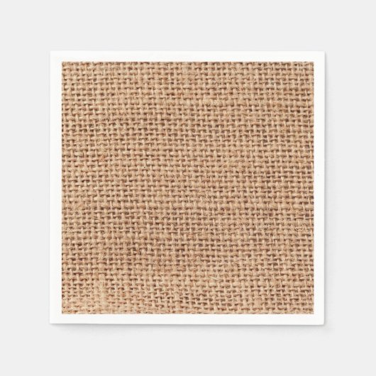 Serviette En Papier Burlap Fabric style Jute Look (Devant)