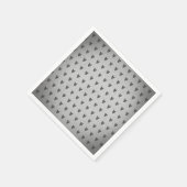 Serviette En Papier Burlap Gris Coeurs Whimsical Ferme rustique (Coin)