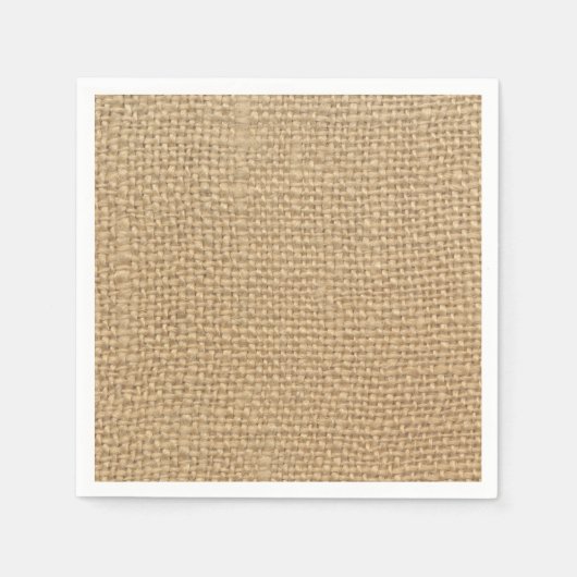 Serviette En Papier Burlap rustique (Devant)