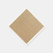 Serviette En Papier Burlap rustique (Coin)