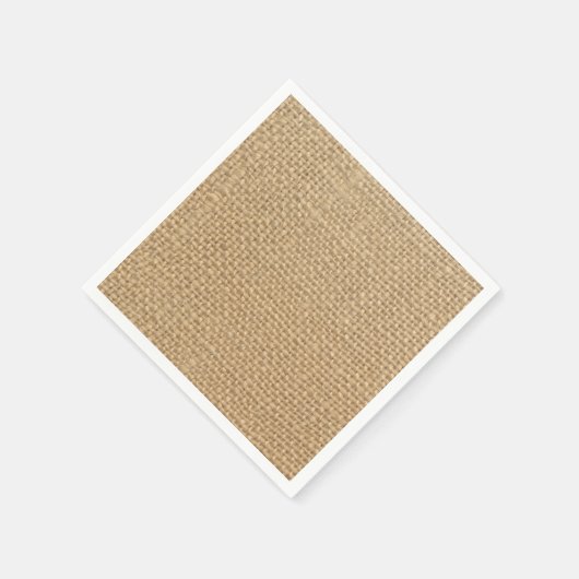 Serviette En Papier Burlap rustique (Coin)