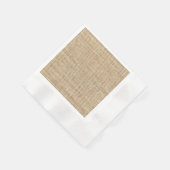 Serviette En Papier Burlap Vintage rustique (Coin)