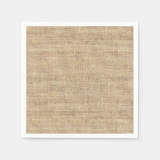 Serviette En Papier Burlap Vintage rustique (Devant)