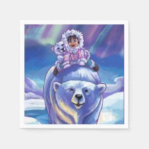 Serviette En Papier Bus à ours polaire