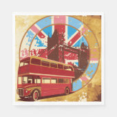Serviette En Papier Bus Anglais Double Decker (Devant)