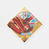 Serviette En Papier Bus Anglais Double Decker (Coin)