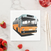Serviette En Papier Bus orange (En situation)