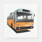 Serviette En Papier Bus orange (Devant)