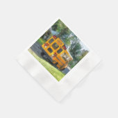 Serviette En Papier Bus scolaire garé (Coin)