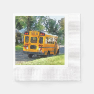 Serviette En Papier Bus scolaire garé