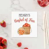 Serviette En Papier Bushel of Fun ! Fête d'anniversaire de la pomme pe (En situation)