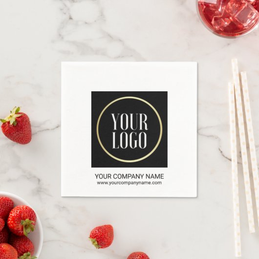 Serviette En Papier Business Company Event Party | ajouter LOGO (En situation)