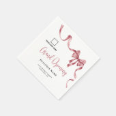 Serviette En Papier Business Grand Ouverture Moderne Logo De Ruban (Coin)