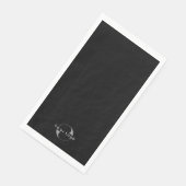 Serviette En Papier Business Modern Logo Clean Minimal Company Black (Coin)