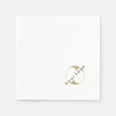 Serviette En Papier Business Modern Logo Clean Minimal Company White (Devant)