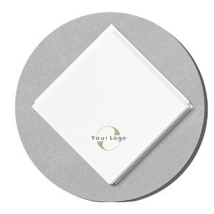 Serviette En Papier Business Modern Logo Clean Minimal Company White
