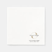 Serviette En Papier Business Modern Logo Clean Minimal Company White N (Devant)
