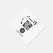 Serviette En Papier Business QR Code Scan Me Custom (Coin)