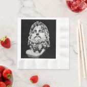 Serviette En Papier Buste gréco-romain (En situation)