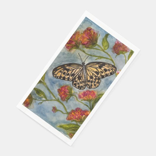 Serviette En Papier Butterfly Birthday Guest Napkins (Coin)