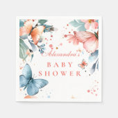 Serviette En Papier Butterfly Meadow Baby Shower (Devant)