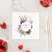 Serviette En Papier Butterum & Plum Mariage personnalisé Napkin 1 (En situation)