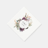 Serviette En Papier Butterum & Plum Mariage personnalisé Napkin 1 (Coin)