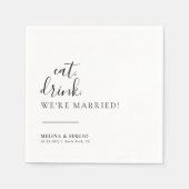 Serviette En Papier Buvez Nous sommes mariés Mariages (Devant)