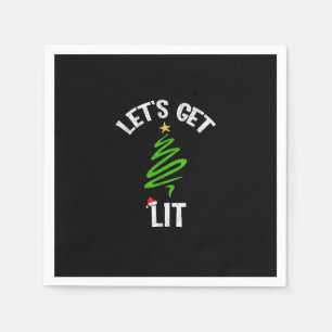 Serviette En Papier Buvons Lit Boire Drôle Noël