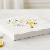 Serviette En Papier Buzzing with Joy : Bonjour bébé Douche d'abeille s