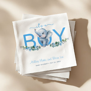 Serviette En Papier C’est un Baby shower éléphant pour garçon Napkins 