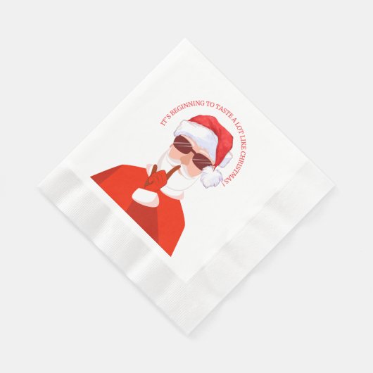 Serviette En Papier Ça commence à goûter comme Noël (Coin)