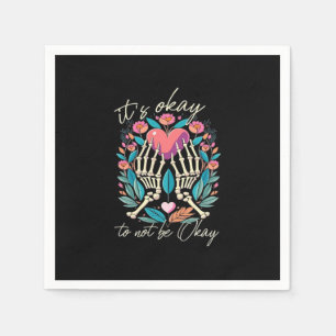 Serviette En Papier Ça Ne Va Pas - Squelette Mains Avec Coeur