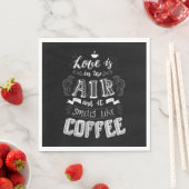 Serviette En Papier Ça sent le café (En situation)