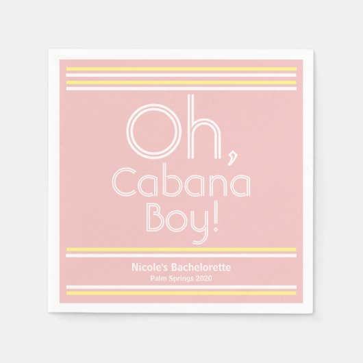 Serviette En Papier Cabana Boy Cocktail Napkins (Devant)