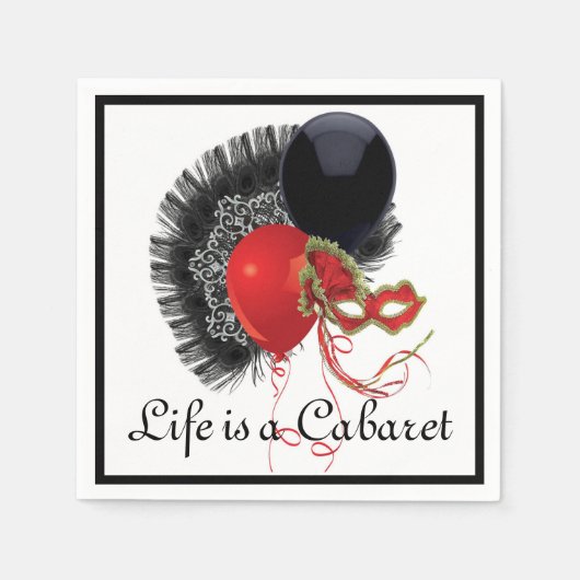 Serviette En Papier Cabaret (Devant)