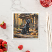 Serviette En Papier Cabine du journal de l'extracteur Black Labrador A (En situation)